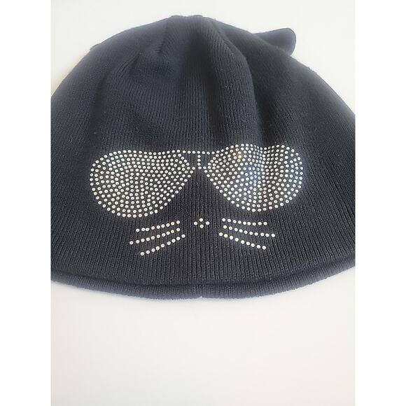 Karl Lagerfeld Paris Cool Cat Beanie Hat With Ears - Picture 2 of 9